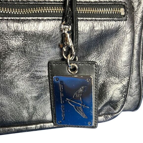 Leonello Borghi Distressed Leather Bag Tote Handles - Picture 4 of 15